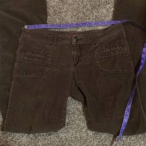 studded brown corduroy flares